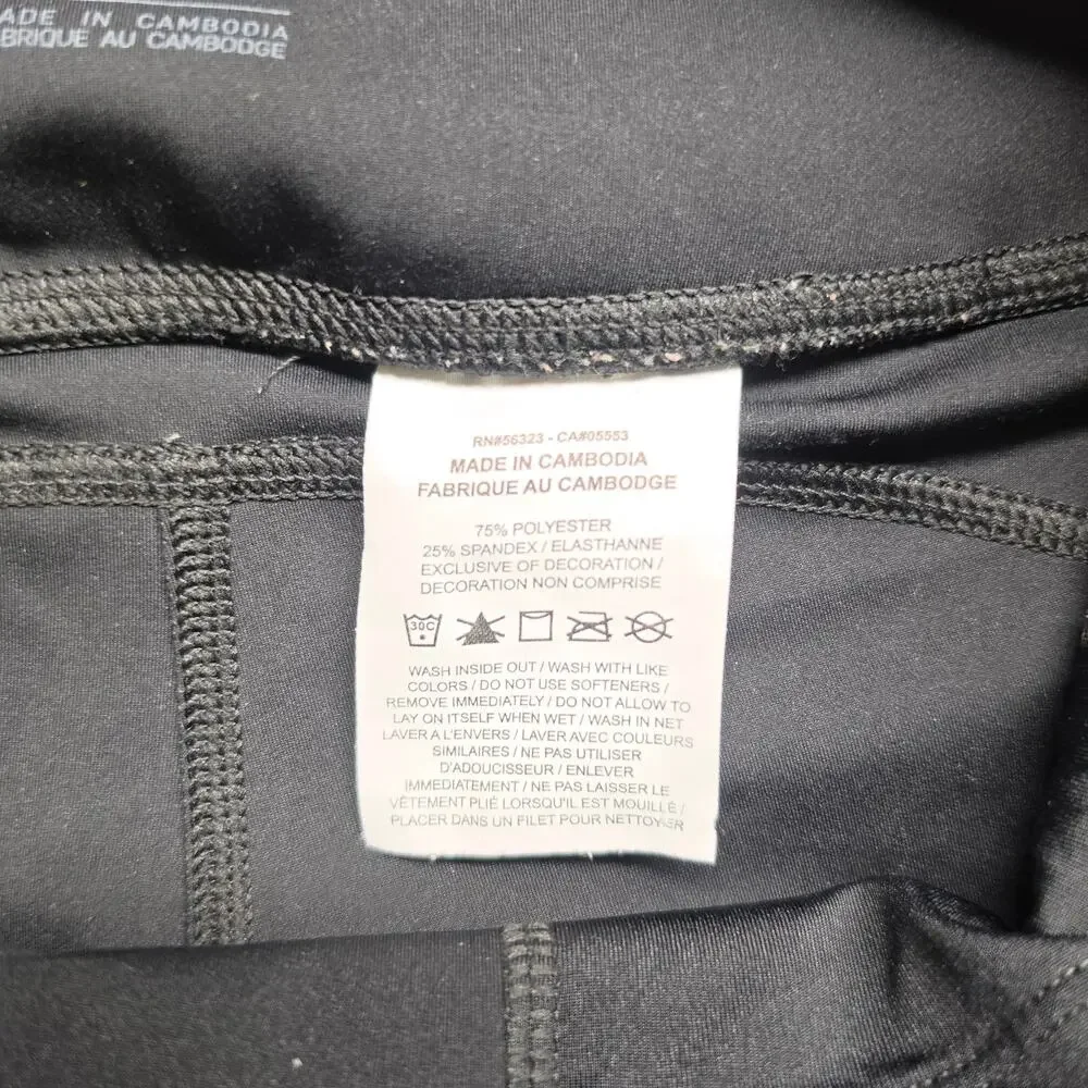 Nike Dri-FIT Womens M Running Capri Leggings Black Perforated Pockets